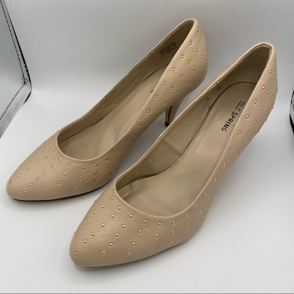 Call It Spring 3inch Neutral Tone Heels with Gold